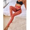 imageRSLOVE Women Sexy High Waist Tights Rhinestone Sparkle Fishnet Stockings Pantyhose Leggings Lingerie PantsRed