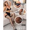 imageRSLOVE Women Sexy Thigh High Stocking Sparkly Rhinestone Fishnets Lace Top Silicone SocksBlack