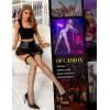 imageRSLOVE Womens Fishnet Thigh High Stockings Sexy Sheer Exotic Elastic Hosiery TightsBlack