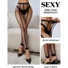 imageRSLOVE Womens Pantyhose Fishnet Stockings Sexy Tights Lace Hight Waist tights Mesh Stockings Fish Net TightsBlack
