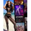 imageRSLOVE Womens Pantyhose Fishnet Stockings Sexy Tights Lace Hight Waist tights Mesh Stockings Fish Net TightsBlack