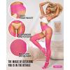 imageRSLOVE Womens Sexy Fishnet Stockings Thigh High Lace Garter Tights Suspender Crotchless PantyhoseHot Pink