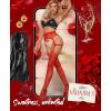 imageRSLOVE Womens Sexy Fishnet Stockings Thigh High Lace Garter Tights Suspender Crotchless PantyhoseRed