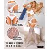 imageRSLOVE Womens Sexy Fishnet Stockings Thigh High Lace Garter Tights Suspender Crotchless PantyhoseWhite