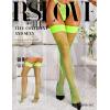 imageRSLOVE Womens Sexy Thigh High Stockings Fishnet Tights Faux Leather Top Elastic Costume Thigh HighsFluorescent Green