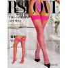 imageRSLOVE Womens Sexy Thigh High Stockings Fishnet Tights Faux Leather Top Elastic Costume Thigh HighsFluorescent Pink