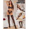 imageRSLOVE Womens Thigh High Stockings  Lace Top Sheer Antiskid Silicone Pantyhose Womens Sexy Stay Up Nylon Tights LingerieBlack
