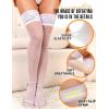 imageRSLOVE Womens Thigh High Stockings  Lace Top Sheer Antiskid Silicone Pantyhose Womens Sexy Stay Up Nylon Tights LingerieWhite