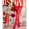 imageRSLOVE Womens Thigh High Stockings  Silicone Lace Top Sheer Over Knee Stocking Sexy Silky PantyhoseRed