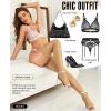 imageRSLOVE Womens Thigh High Stockings  Silicone Lace Top Sheer Over Knee Stocking Sexy Silky PantyhoseSkin