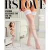 imageRSLOVE Womens Thigh High Stockings  Silicone Lace Top Sheer Over Knee Stocking Sexy Silky PantyhoseWhite