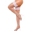 imageRSLOVE Lace Top Fishnet Thigh High Stockings  Sexy Stockings for Women Antiskid Silicone Stay Up PantyhoseWhite
