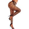 imageRSLOVE Women Sexy High Waist Tights Rhinestone Sparkle Fishnet Stockings Pantyhose Leggings Lingerie PantsBlack