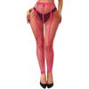 imageRSLOVE Womens Pantyhose Fishnet Stockings Sexy Tights Lace Hight Waist tights Mesh Stockings Fish Net TightsFluorescent Pink