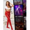 imageRSLOVE Fishnet Stockings for Women Sexy High Waist Pantyhose Halloween Thigh High Stockings for Womens Girls One SizeRed