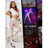 imageRSLOVE Fishnet Stockings for Women Sexy High Waist Pantyhose Halloween Thigh High Stockings for Womens Girls One SizeWhite
