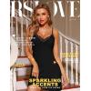 imageRSLOVE Lingerie for Women Lace Chemise Full Slip Sleepwear Sexy Babydoll NightgownBlack