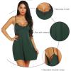 imageRSLOVE Lingerie for Women Lace Chemise Full Slip Sleepwear Sexy Babydoll NightgownGreen