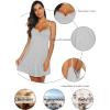 imageRSLOVE Lingerie for Women Lace Chemise Full Slip Sleepwear Sexy Babydoll NightgownLight Gray