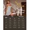 imageRSLOVE Lingerie for Women Lace Chemise Full Slip Sleepwear Sexy Babydoll NightgownLight Gray