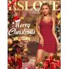 imageRSLOVE Lingerie for Women Lace Chemise Full Slip Sleepwear Sexy Babydoll NightgownWine Red