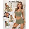 imageRSLOVE Pajamas Set Womens VNeck Sleeveless Sleepwear PJ Set Soft Lace Cami Set with Short Pants NightwearOlive