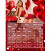 imageRSLOVE Pajamas Set Womens VNeck Sleeveless Sleepwear PJ Set Soft Lace Cami Set with Short Pants NightwearRed