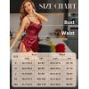 imageRSLOVE Sexy Lingerie Pajama Set  Lingerie for Women Silk Pjs Sets Shorts Satin Nightwear Lace SleepwearWine Red