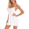 imageRSLOVE Sleepwear for Women Lingerie Sexy Chemises Nightgown VNeck Full Slip DressWhite