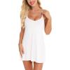 imageRSLOVE Sleepwear for Women Lingerie Sexy Chemises Nightgown VNeck Full Slip DressWhite