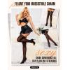 imageRSLOVE Thigh High Stockings for Women  Stripe Top with AntiSlip Silicone Stay Up Sheer Pantyhose for WomenBlack