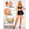 imageRSLOVE Thigh High Stockings for Women  Stripe Top with AntiSlip Silicone Stay Up Sheer Pantyhose for WomenSkin