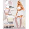 imageRSLOVE Thigh High Stockings for Women  Stripe Top with AntiSlip Silicone Stay Up Sheer Pantyhose for WomenWhite