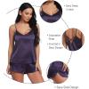 imageRSLOVE Women V Neck Sexy Lingerie Satin Sleepwear Pajamas Cami Shorts Set NightwearIris
