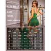 imageRSLOVE Womens Lingerie Sexy Nightgown Lace Babydoll Deep V Chemise Side Slit Nightie SleepwearGreen