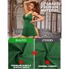 imageRSLOVE Womens Lingerie Sexy Nightgown Lace Babydoll Deep V Chemise Side Slit Nightie SleepwearGreen