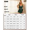 imageRSLOVE Babydoll Lingerie for Women Lace Chemise Sexy Nightgown Sleepwear DressDark Green