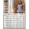 imageRSLOVE Babydoll Lingerie for Women Lace Chemise Sexy Nightgown Sleepwear DressLight Blue