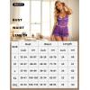 imageRSLOVE Babydoll Lingerie for Women Lace Chemise Sexy Nightgown Sleepwear DressPurple