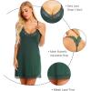 imageRSLOVE Lingerie For Women Lace Nightgown Sexy Sleepwear Full Slip Babydoll VNeck Chemises DressGreen