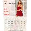 imageRSLOVE Lingerie For Women Lace Nightgown Sexy Sleepwear Full Slip Babydoll VNeck Chemises DressWine Red