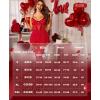 imageRSLOVE Sexy Lingerie for Women  Sexy Babydoll Lace Nightdress Mesh Chemise Underwire Teddy Lingerie with Garter BeltRed