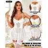imageRSLOVE Sexy Lingerie for Women  Sexy Babydoll Lace Nightdress Mesh Chemise Underwire Teddy Lingerie with Garter BeltWhite