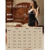 imageRSLOVE Women Lingerie Sexy Chemise Lace Babydoll Side Split Full Slip Nightgown Modal Sleepwear NightyBlack