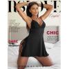 imageRSLOVE Women Lingerie Sexy Chemise Lace Babydoll Side Split Full Slip Nightgown Modal Sleepwear NightyBlack
