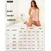 imageRSLOVE Women Sexy Babydoll Lingerie  Lace Sheer Mesh Sleepwear Polka Dots Bridal Chemise Nightie DressPink