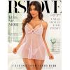 imageRSLOVE Women Sexy Babydoll Lingerie  Lace Sheer Mesh Sleepwear Polka Dots Bridal Chemise Nightie DressPink