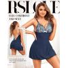 imageRSLOVE Womens Lingerie Sexy Nightgowns  Lace Babydoll Sexy Chemise Strappy Sleepwear Exotic Sleep DressRoyal Blue