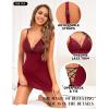 imageRSLOVE Womens Lingerie Sexy Nightgowns  Lace Babydoll Sexy Chemise Strappy Sleepwear Exotic Sleep DressWine Red