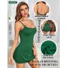 imageRSLOVE Womens Lingerie Sexy Nightgowns Lace Babydoll Chemise Strappy Sleepwear Sleep DressDark Green